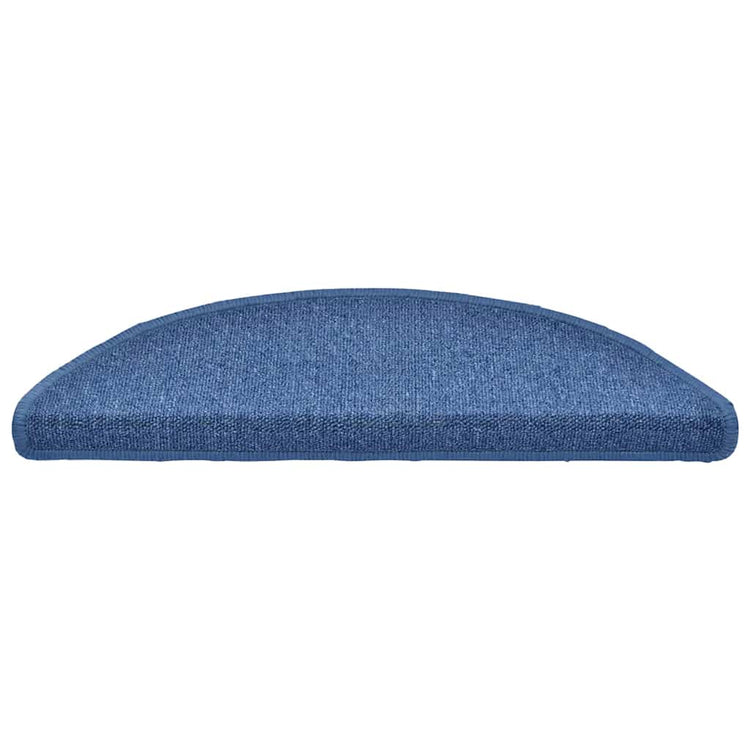 VidaXL tapis d'escalier 20 pcs 56x17x3 cm bleu semi-circulaire
