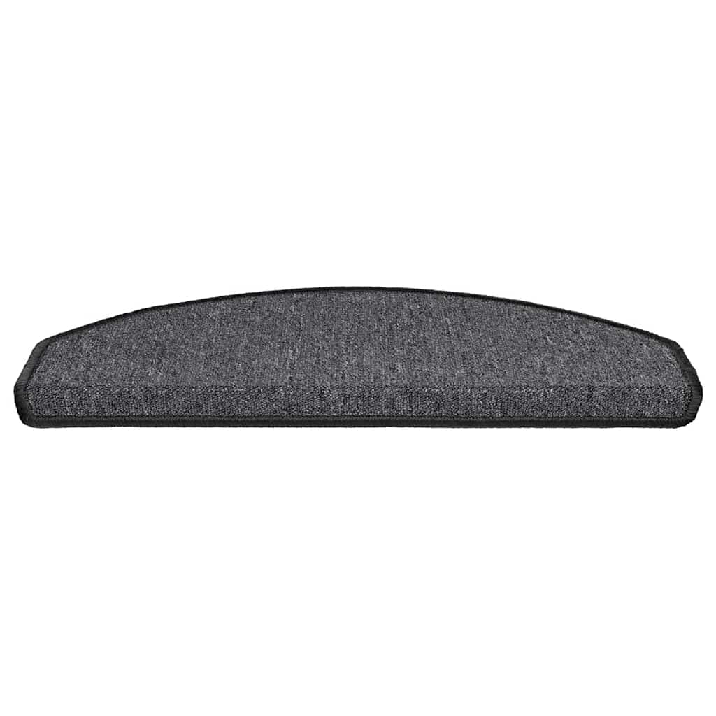 VidaXL tapis d'escalier 20 pcs 65x24x4 cm anthracite semi-circulaire grand