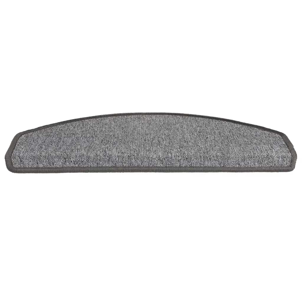 Vidaxx tapis d'escalier 20 pcs 65x24x4 cm gris foncé semi-circulaire grand