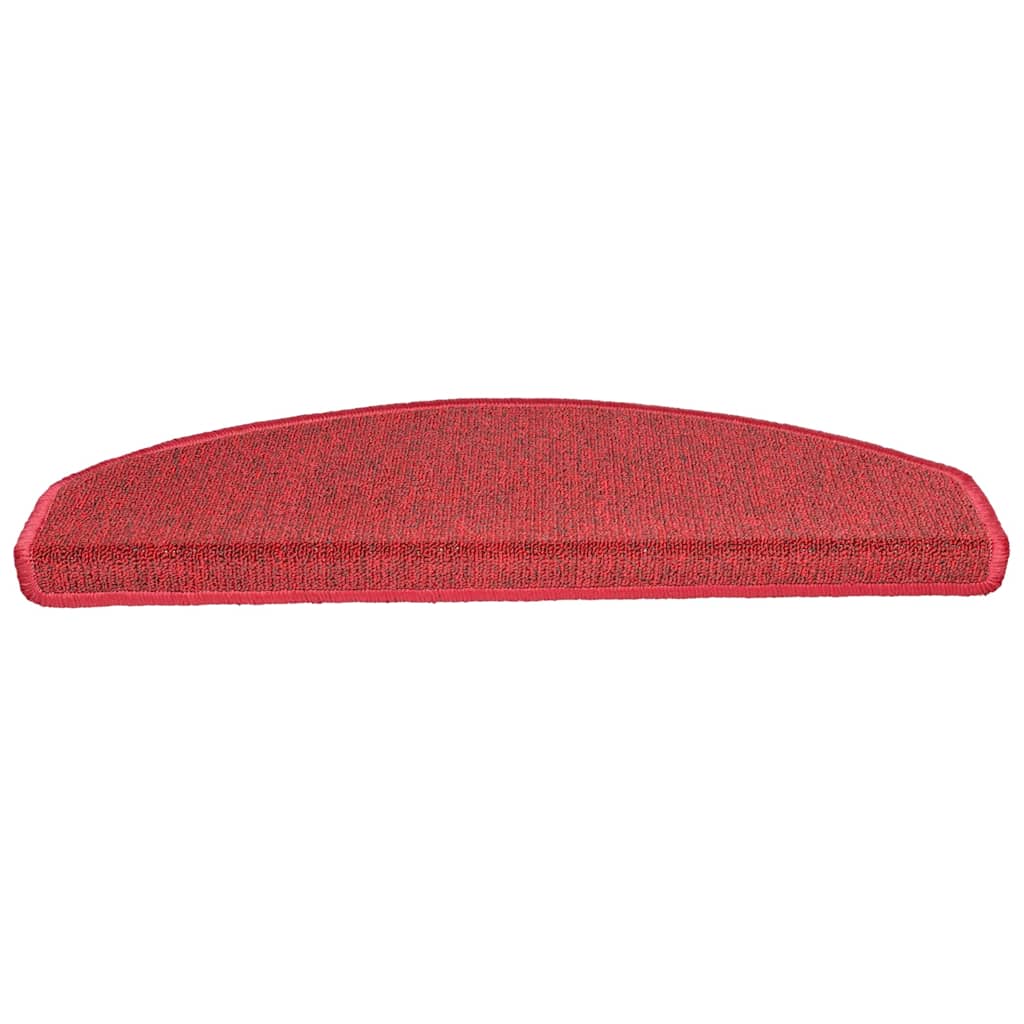 Vidaxx tapis d'escalier 20 pcs 65x24x4 cm rouge semi-circulaire grand