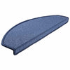 Vidaxx tapis d'escalier 20 pcs 65x24x4 cm bleu semi-circulaire grand