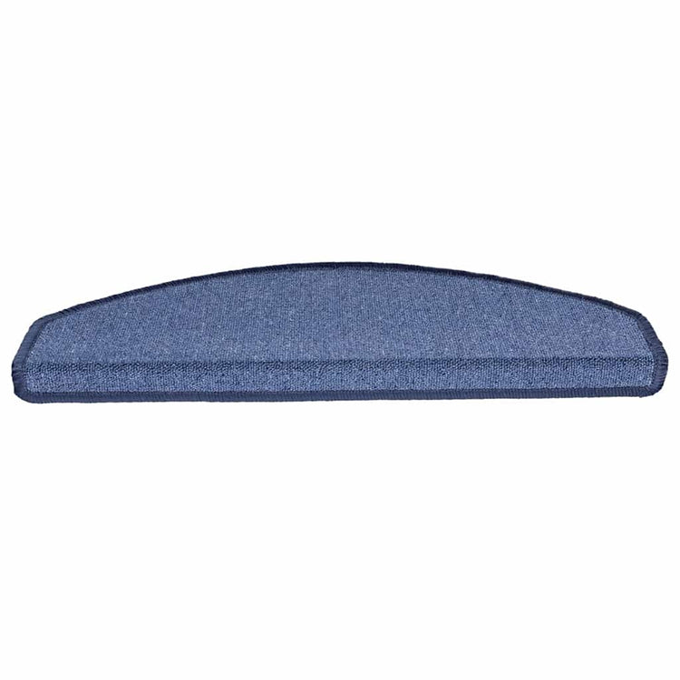 Vidaxx tapis d'escalier 20 pcs 65x24x4 cm bleu semi-circulaire grand