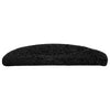 Vidaxx tapis d'escalier 30 pcs 56x17x3 cm noir semi-circulaire
