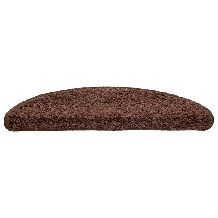 VidaXL tapis d'escalier 30 pcs 56x17x3 cm marron semi-circulaire