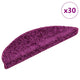 VidaXL tapis d'escalier 30 pcs 56x17x3 cm violet semi-circulaire