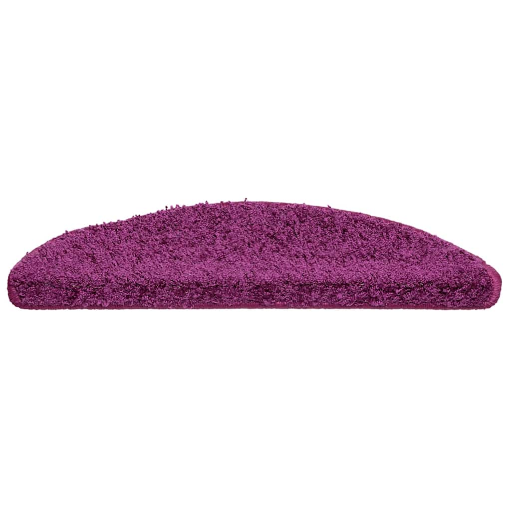 VidaXL tapis d'escalier 30 pcs 56x17x3 cm violet semi-circulaire