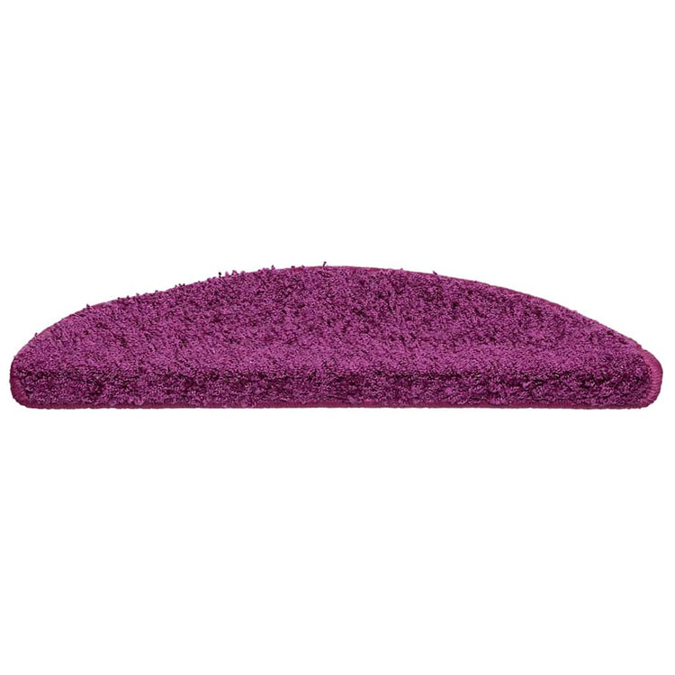 VidaXL tapis d'escalier 30 pcs 56x17x3 cm violet semi-circulaire
