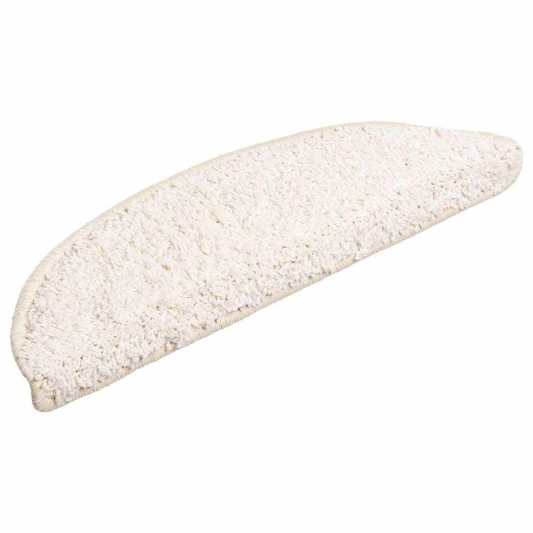Vidaxx tapis d'escalier 30 pcs 56x17x3 cm blanc semi-circulaire