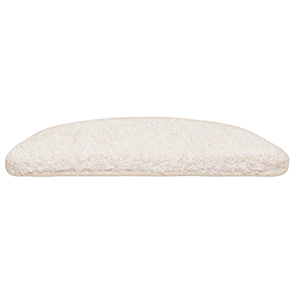 Vidaxx tapis d'escalier 30 pcs 56x17x3 cm blanc semi-circulaire