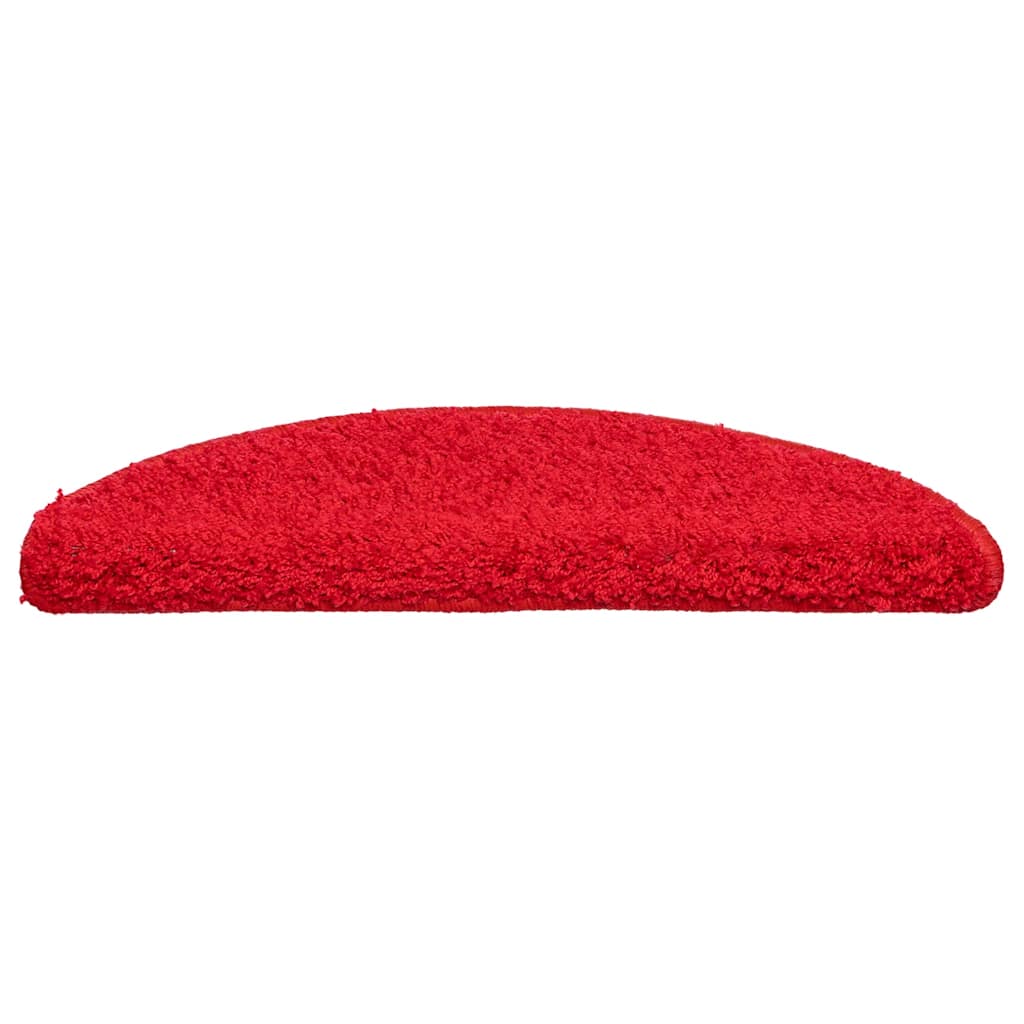 VidaXL tapis d'escalier 30 pcs 56x17x3 cm rouge semi-circulaire