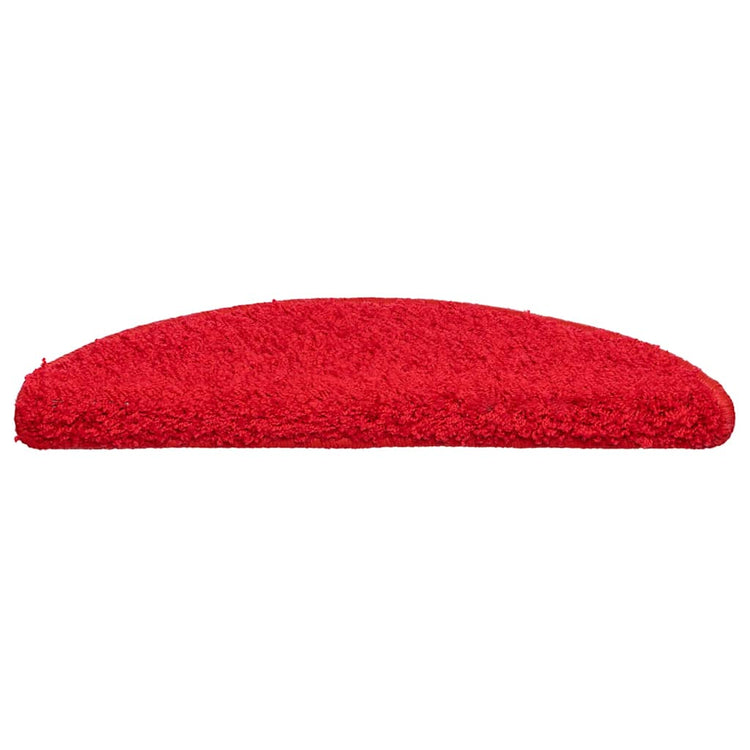 VidaXL tapis d'escalier 30 pcs 56x17x3 cm rouge semi-circulaire