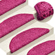 Vidaxx tapis d'escalier 30 pcs 56x17x3 cm rose semi-circulaire
