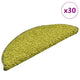 Vidaxx tapis d'escalier 30 pcs 56x17x3 cm vert semi-circulaire