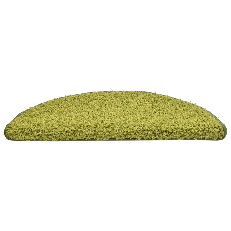 Vidaxx tapis d'escalier 30 pcs 56x17x3 cm vert semi-circulaire