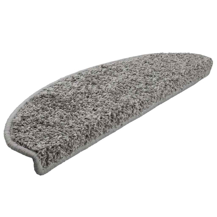 Vidaxx tapis d'escalier 30 pcs 65x21x4 cm gris semi-circulaire grand