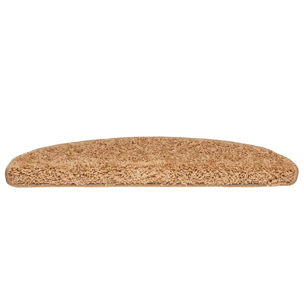 Vidaxx tapis d'escalier 30 pcs 65x21x4 cm beige semi-circulaire grand
