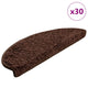 Vidaxx tapis d'escalier 30 pcs 65x21x4 cm marron semi-circulaire grand