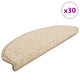 Vidaxx tapis d'escalier 30 pcs 65x21x4 cm crème semi-circulaire grand