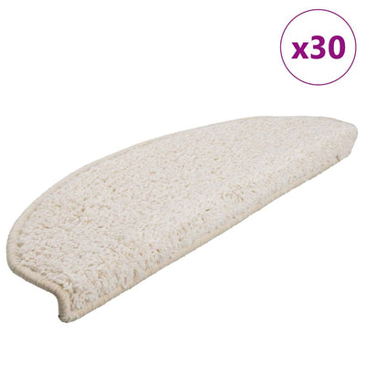 Vidaxx tapis d'escalier 30 pièces 65x21x4 cm blanc semi-circulaire grand