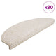 Vidaxx tapis d'escalier 30 pièces 65x21x4 cm blanc semi-circulaire grand