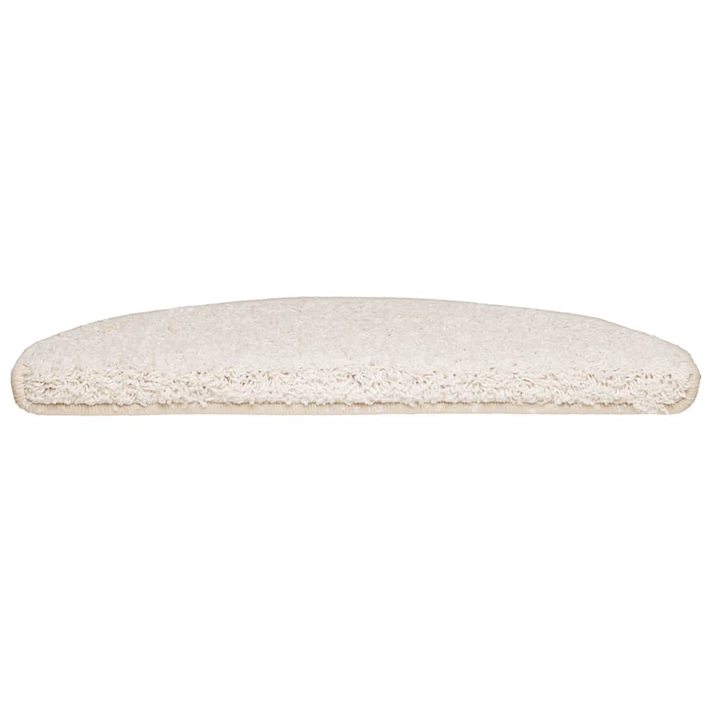 Vidaxx tapis d'escalier 30 pièces 65x21x4 cm blanc semi-circulaire grand