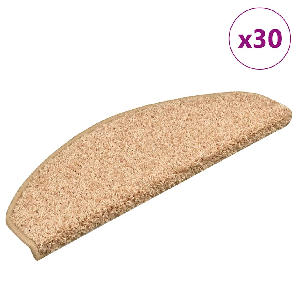 Vidaxx tapis d'escalier 30 pcs 65x21x4 cm or semi-circulaire grand