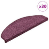 Vidaxx tapis d'escalier 30 pièces 65x21x4 cm violet foncé semi-circulaire grand