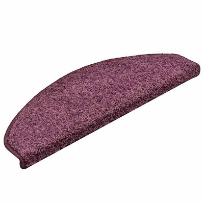 Vidaxx tapis d'escalier 30 pièces 65x21x4 cm violet foncé semi-circulaire grand