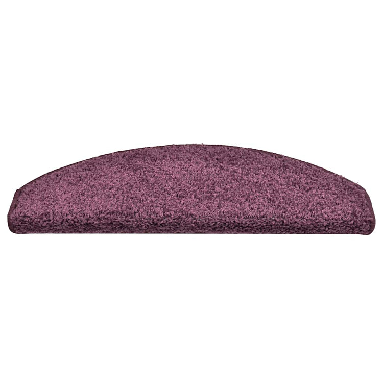 Vidaxx tapis d'escalier 30 pièces 65x21x4 cm violet foncé semi-circulaire grand