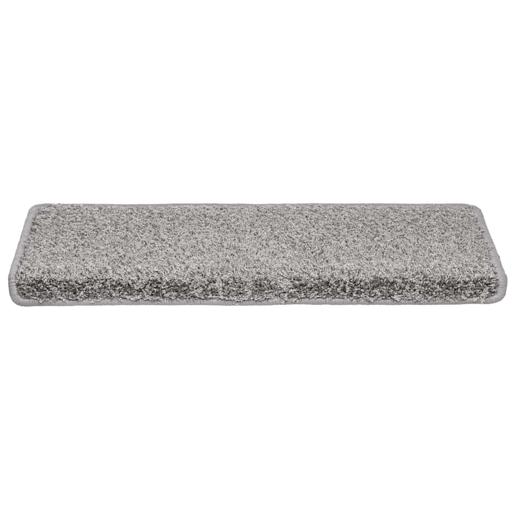 Vidaxx tapis d'escalier 30 pcs 65x21x4 cm bord rectangulaire gris