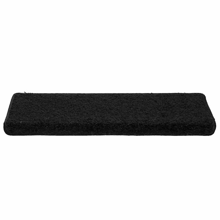 Vidaxx tapis d'escalier 30 pcs 65x21x4 cm bord rectangulaire noir