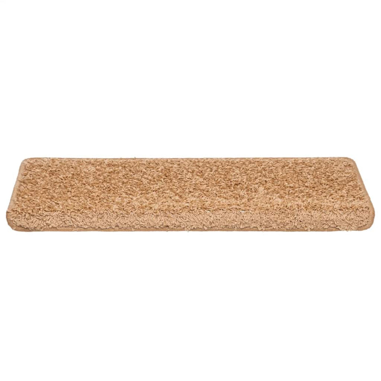 VidaXL tapis d'escalier 30 pcs 65x21x4 cm bord rectangulaire beige