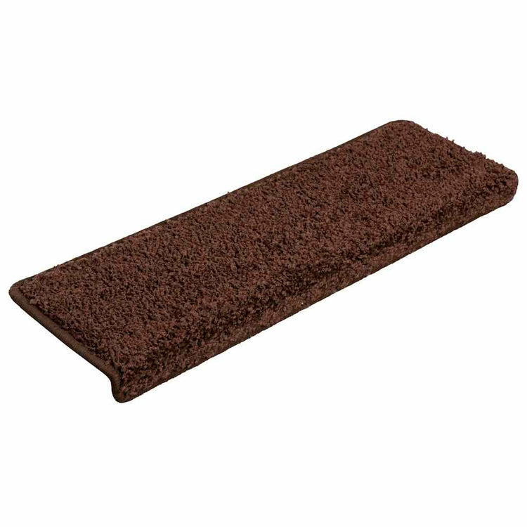 Vidaxx tapis d'escalier 30 pcs 65x21x4 cm bord rectangulaire marron