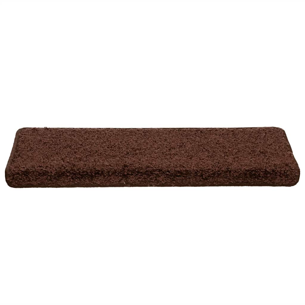 Vidaxx tapis d'escalier 30 pcs 65x21x4 cm bord rectangulaire marron