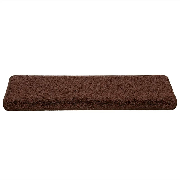 Vidaxx tapis d'escalier 30 pcs 65x21x4 cm bord rectangulaire marron
