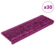 VidaXL tapis d'escalier 30 pcs 65x21x4 cm bord rectangulaire violet