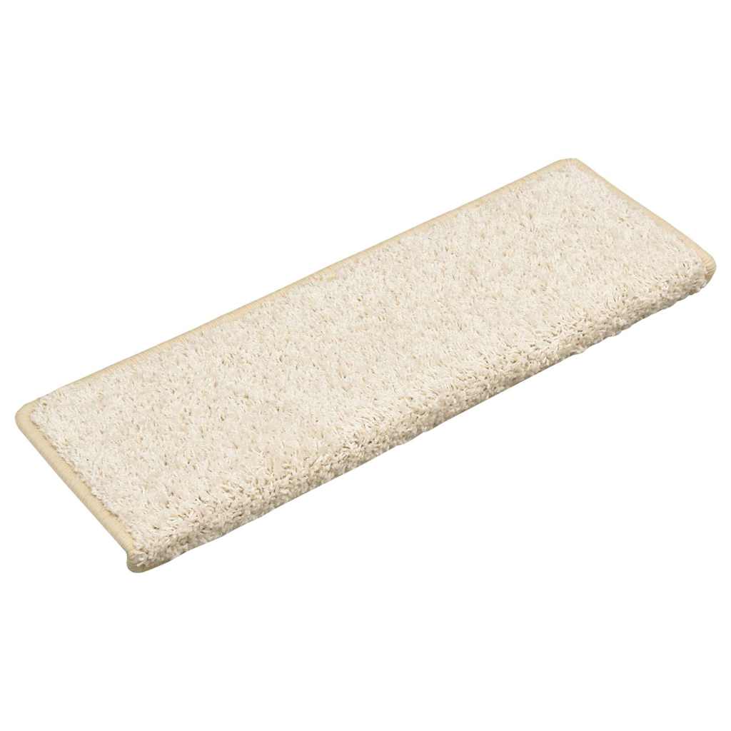 VidaXL tapis d'escalier 30 pcs 65x21x4 cm bord rectangulaire blanc