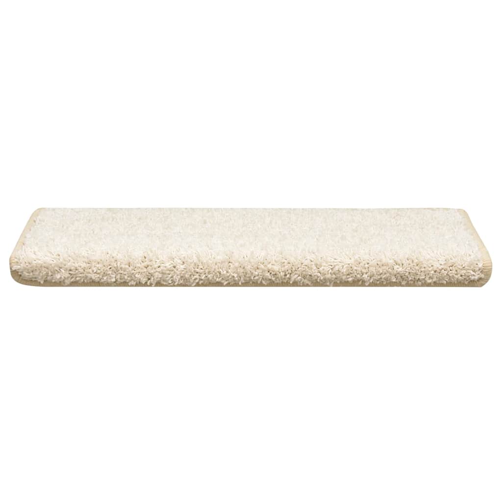 VidaXL tapis d'escalier 30 pcs 65x21x4 cm bord rectangulaire blanc