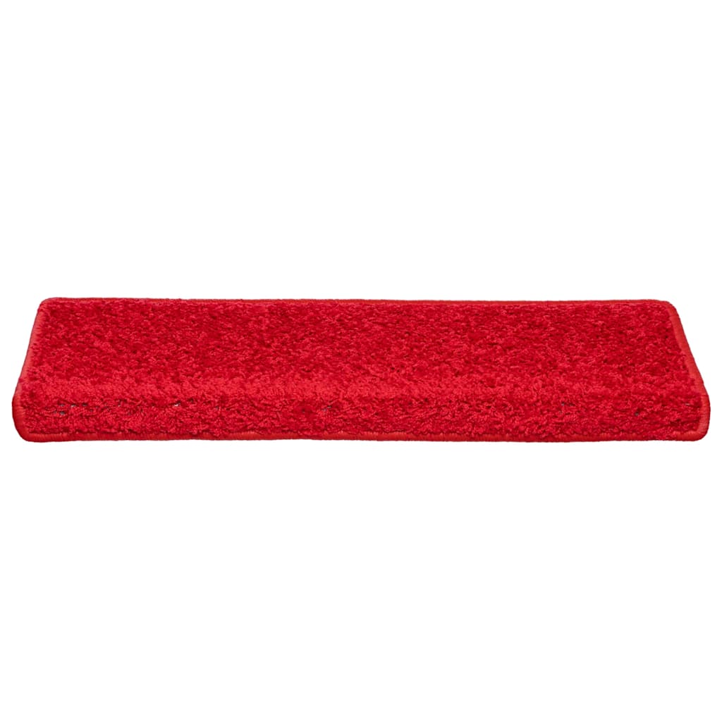 VidaXL tapis d'escalier 30 pcs 65x21x4 cm bord rectangulaire rouge