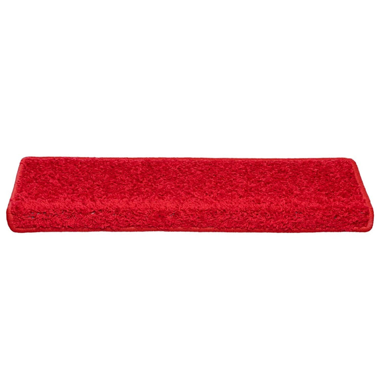 VidaXL tapis d'escalier 30 pcs 65x21x4 cm bord rectangulaire rouge