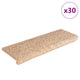 VidaXL tapis d'escalier 30 pcs 65x21x4 cm bord rectangulaire doré