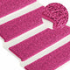 VidaXL tapis d'escalier 30 pcs 65x21x4 cm bord rectangulaire rose