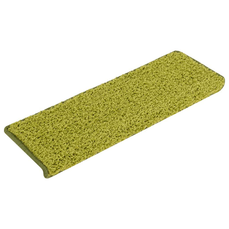 Vidaxx tapis d'escalier 30 pcs 65x21x4 cm bord rectangulaire vert