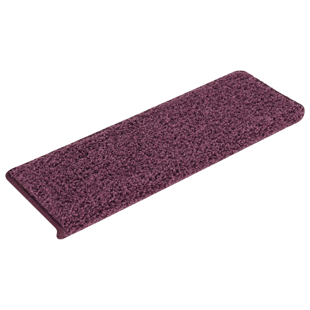 Vidaxx tapis d'escalier 30 pcs 65x21x4 cm bord rectangulaire violet foncé