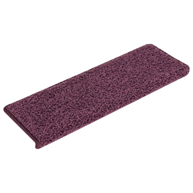 Vidaxx tapis d'escalier 30 pcs 65x21x4 cm bord rectangulaire violet foncé