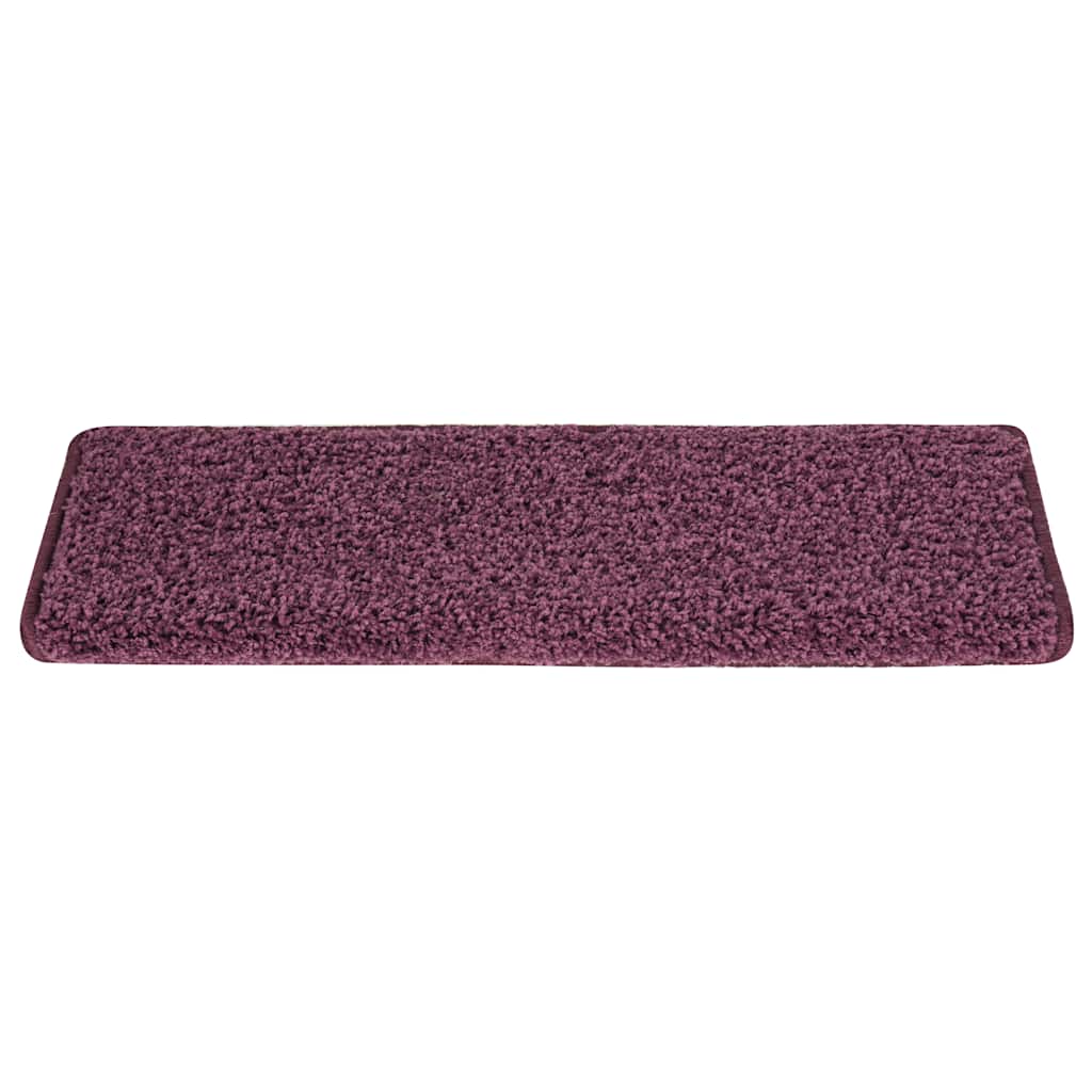 Vidaxx tapis d'escalier 30 pcs 65x21x4 cm bord rectangulaire violet foncé