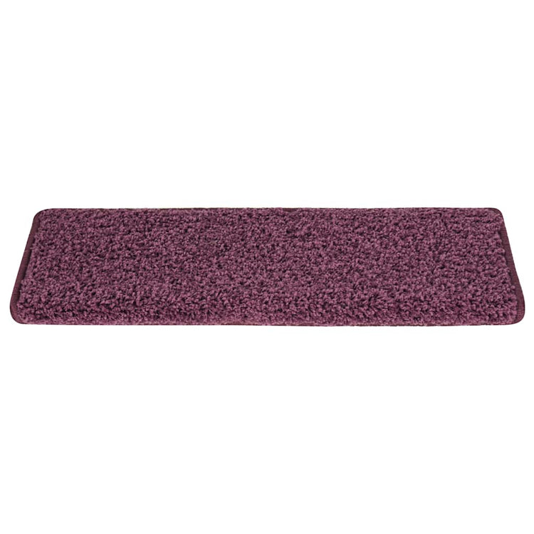 Vidaxx tapis d'escalier 30 pcs 65x21x4 cm bord rectangulaire violet foncé