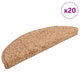 VidaXL tapis d'escalier 20 pcs 56x17x3 cm beige semi-circulaire