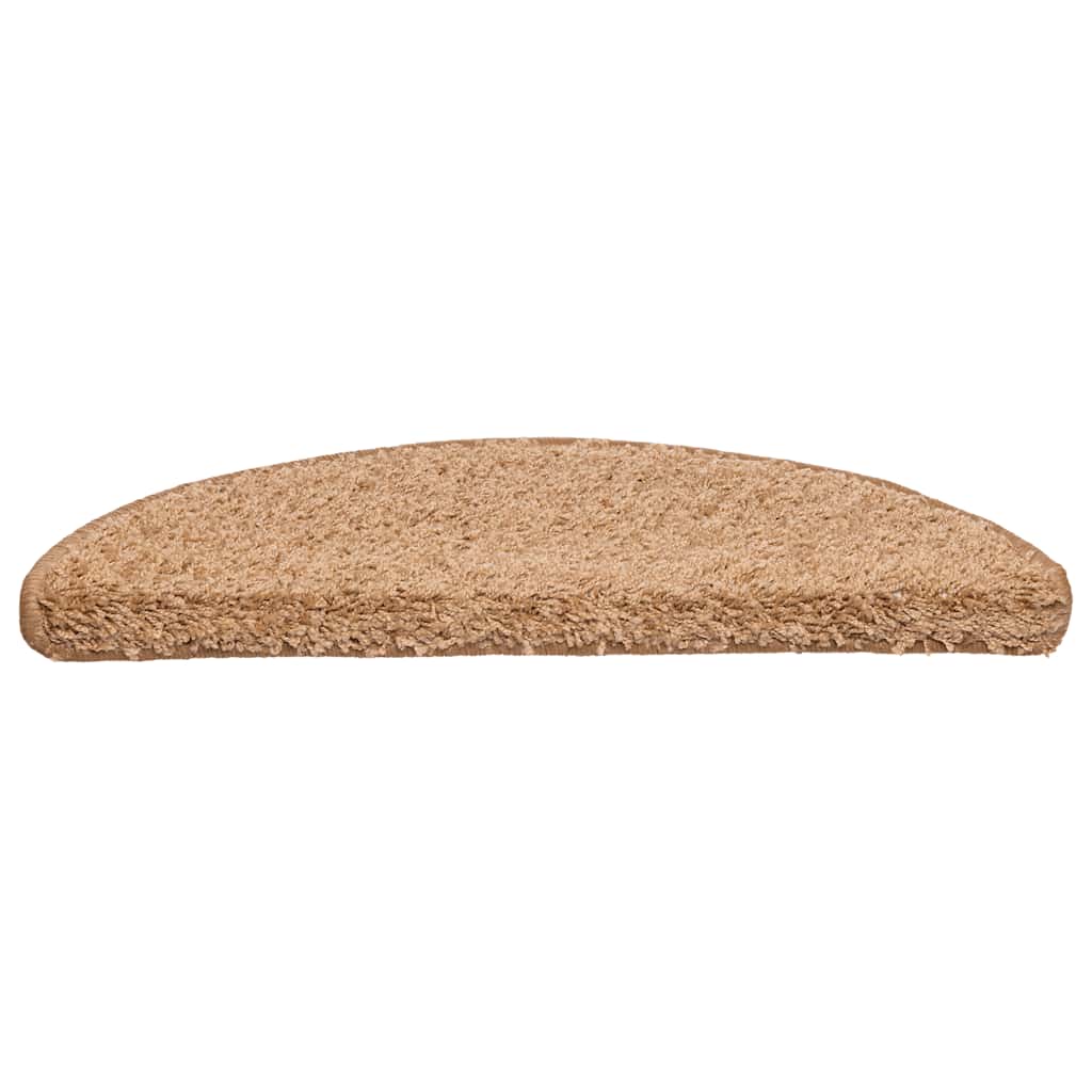 VidaXL tapis d'escalier 20 pcs 56x17x3 cm beige semi-circulaire