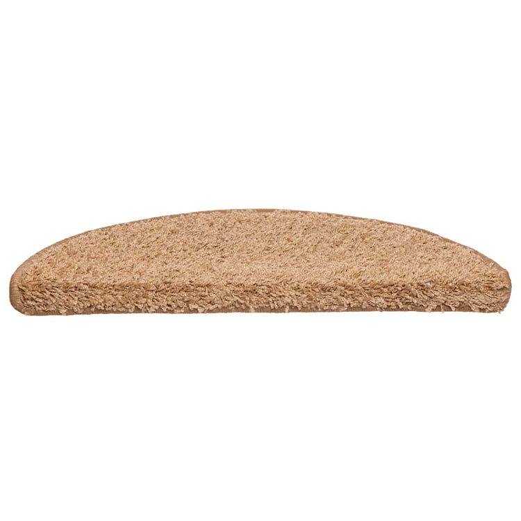 VidaXL tapis d'escalier 20 pcs 56x17x3 cm beige semi-circulaire